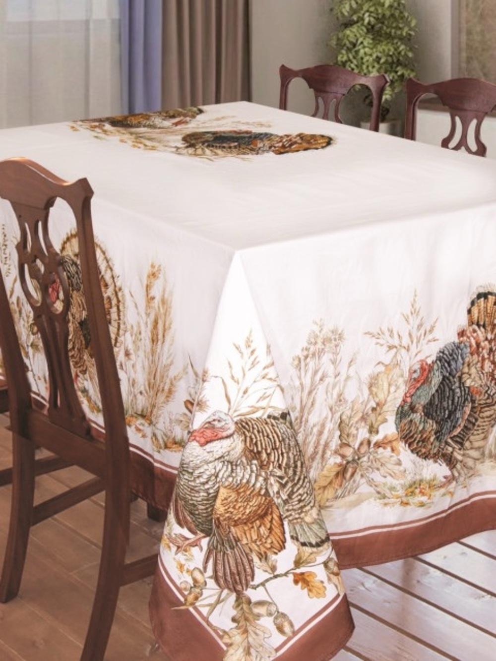 Williams Sonoma Plymouth Turkey Tablecloth 70”x 90”